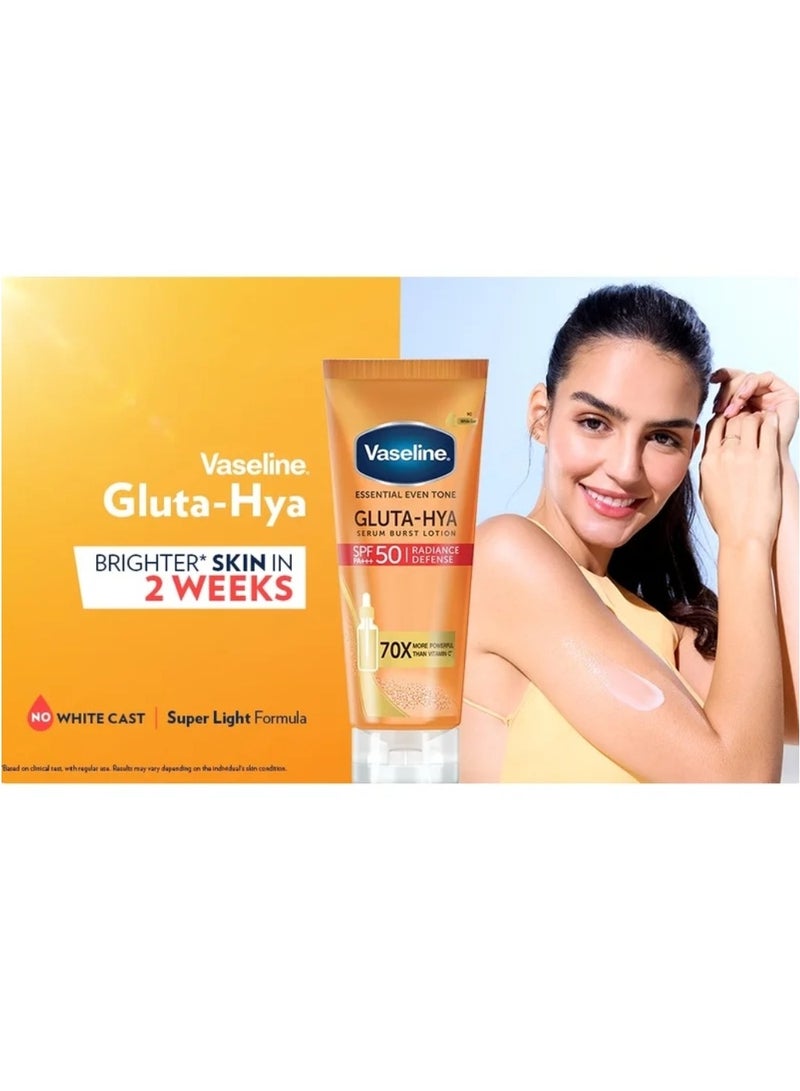 Vaseline Gluta-Hya Serum Burst Lotion, Radiance Defense, SPF 50 PA+++, with GlutaGlow - Image 5