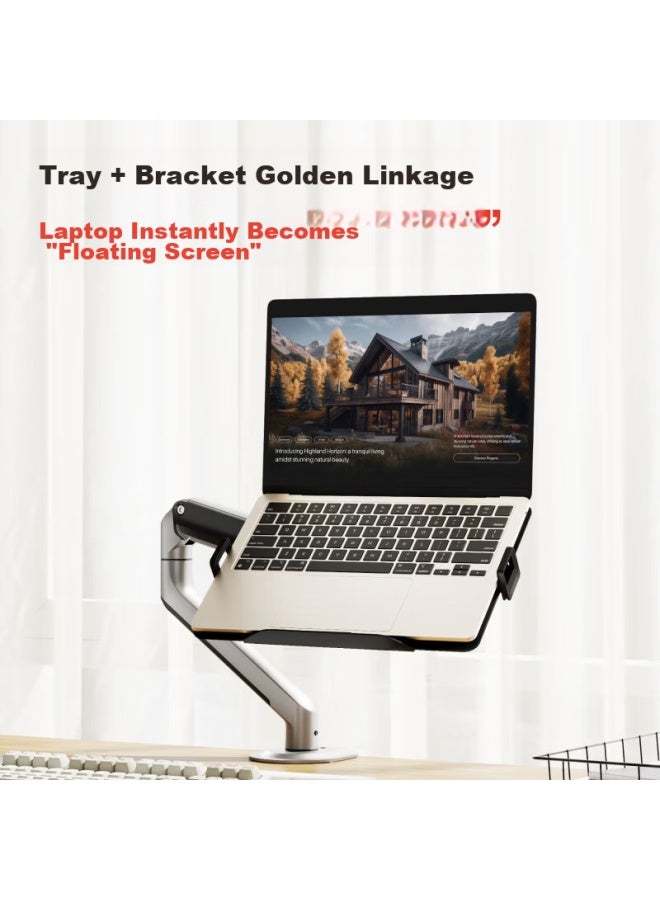 Brateck Beihu Laptop Stand Tray, Laptop Stand Accessory, Monitor Stand Accessory, Monitor Stand Arm Accessory, Height-increasing Stand Accessory, Ape40 Accessory - Image 1