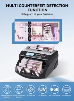 ULHYC Support multiple banknotes, UV/MG/MT/IR/DD detection banknote counter, add+batch/add+amount mode money counter, cash counter with LCD display  - Image 2
