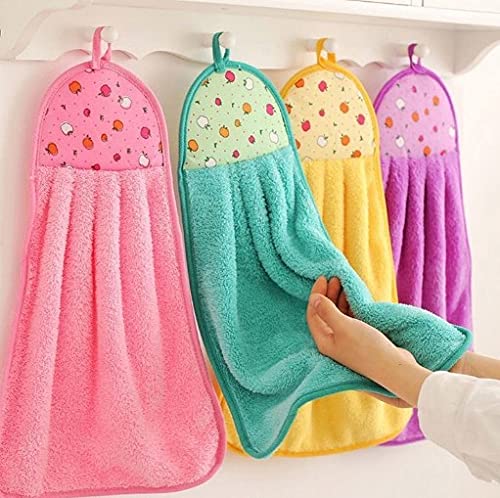 MORADO® Super Absorbent Microfiber Loop Hanging Hand Kitchen Towel Napkin with Ties (42x30 Cms, Pack of 12) - Image 1