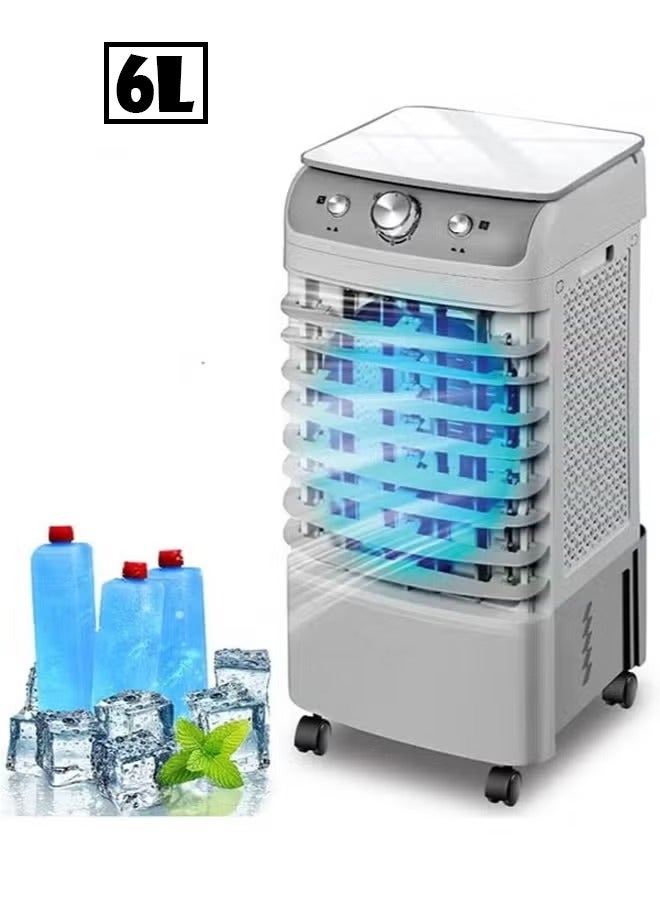 TOSCANA U Desert Air Cooler 6L 50 watts , Portable Desert Air Conditioner with Large Water Tank and 3-Speed ​​Adjustable Air Conditioner Fan