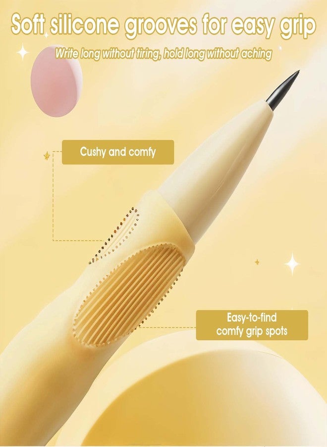 KFHENSOMR Mechanical Pencils Thick Pencils with Comfort Ergonomic Grip, Aesthetic Supplies with 6 Leads Refills, 2 pcs Erasers - 6PCS Colorful 2.0MM Pencil for Writing & Drawing - Image 2