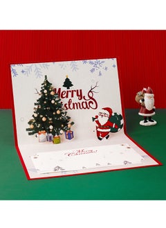 xozgdovg Creative 3d 3D Christmas card Custom Christmas Eve gift Holiday card blessing Christmas red envelope 