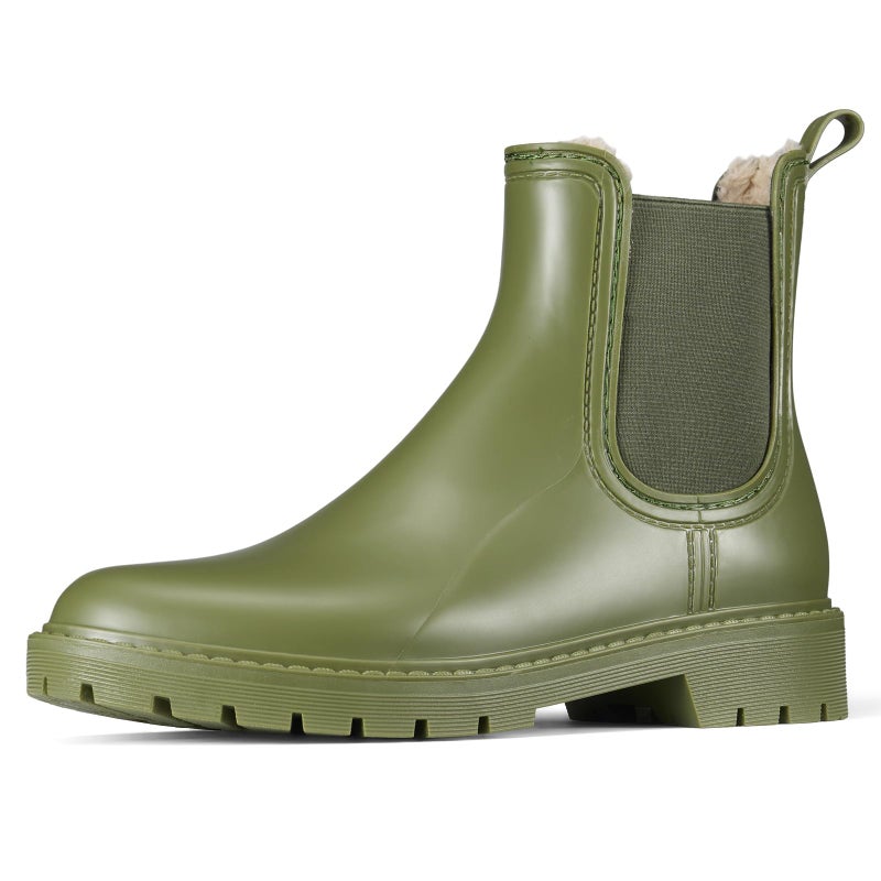 HISEA Winter Rain Boots for Women Waterproof, Womens Insulated Snow Boots Warm, Fur Lined Chelsea Ankle Booties for Autumn and Winter Outdoor Garden Farm Work - Image 1