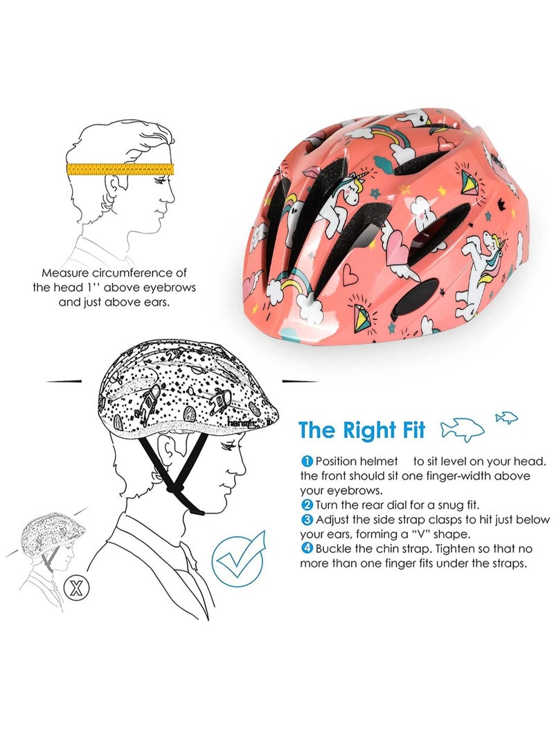 Kids Bike Helmet, Toddler Helmet Adjustable Unisex, Toddler Bike Helmet Aged 3-8 Years Old, For Skating, Bike, Scooters and more  - Image 2