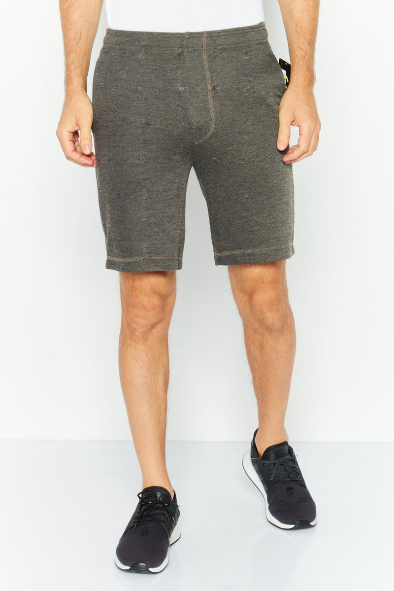 Champion Men Sportswear Fit Solid Outdoor Shorts, Stone Brown  - Image 1