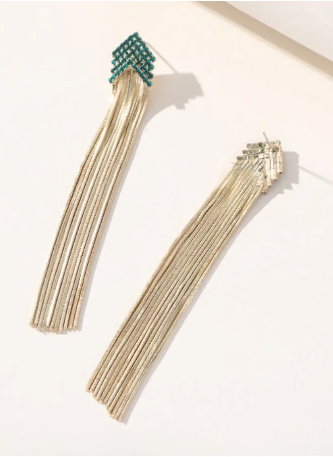 Styli Arrow Design Tassel Earrings