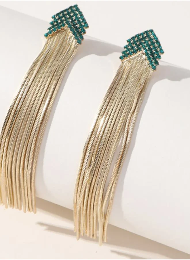 Styli Arrow Design Tassel Earrings