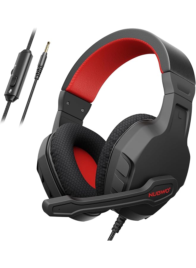 NUBWO U3 3.5Mm Gaming Headset For Pc Ps4 Ps5 Laptop Xbox One Mac Ipad Switch/Computer Game Over Ear Flexible Microphone Volume Control With Mic - Image 1