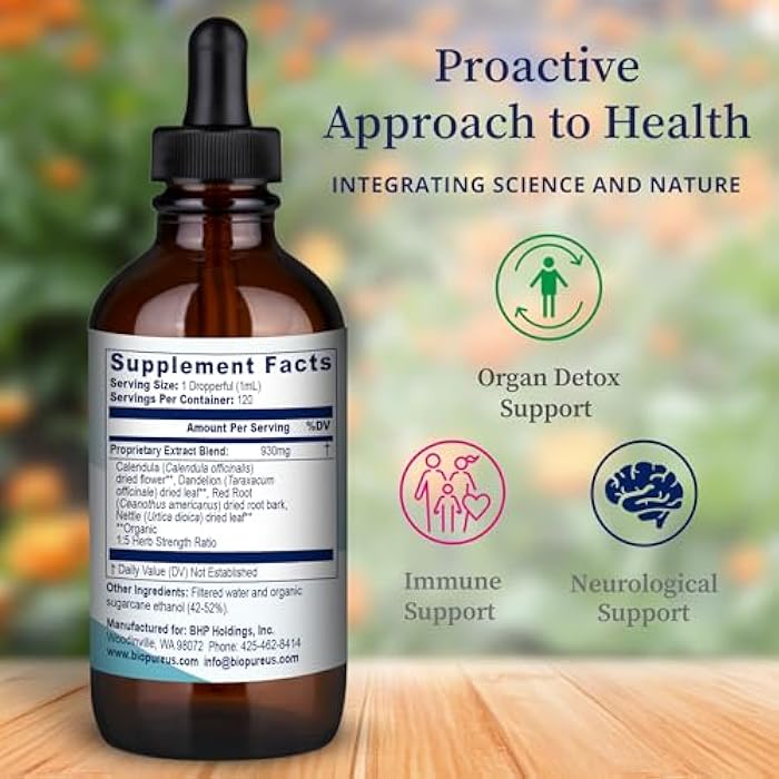 BioPure Lymphatic Detox – Herbal Support for Lymph Flow, Circulation, Immune Defense & Natural Cleansing – Organic Plant-Based Formula for Hydration, Balance & Well-Being – 4 fl. oz. - Image 2