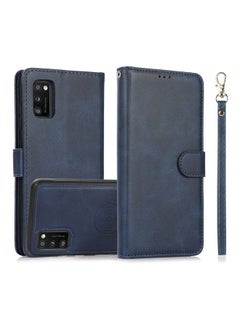 Case Cover For Samsung Galaxy A41 Calf Texture 2 in 1 Detachable Magnetic Back Cover Horizontal Flip Leather Case with Holder & Card Slots & Wallet & Photo Frame Blue