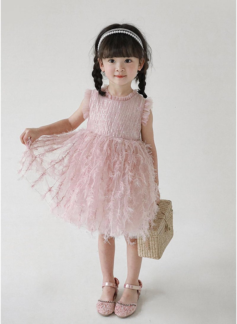 Yoehyaul Sequin Feathered Party Dress - Image 1