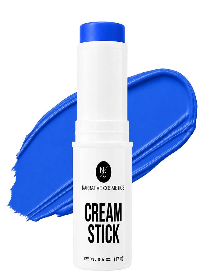 Narrative Cosmetics Cream Stick Face & Body Paint – Blue – Professional Full-Coverage SFX Makeup for Halloween, Cosplay & Theater, 0.6 oz (17 g) - Image 1
