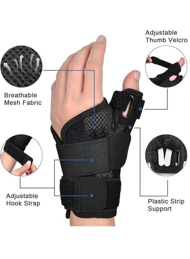 Happy D Thumb Splint with Wrist Support Brace-Thumb Brace for Carpal Tunnel or Tendonitis Pain Relief,Wrist Brace Fits Both Left and Right Hands - Image 3