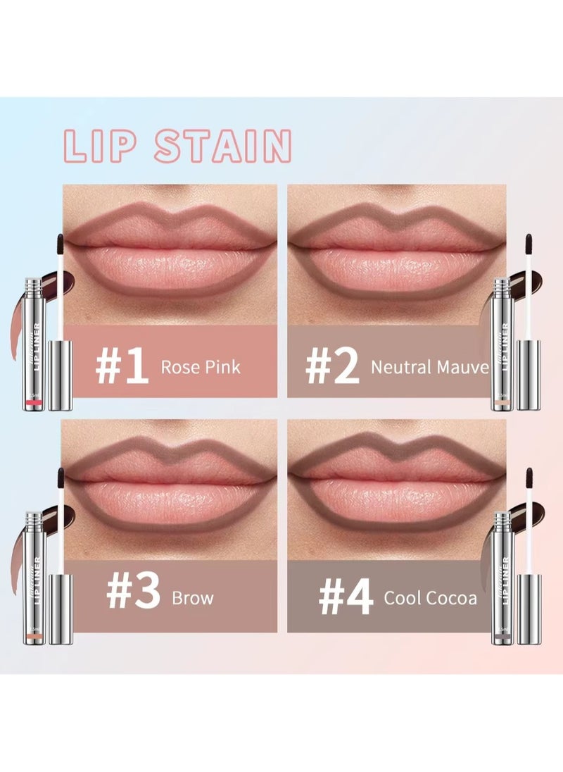 lakerain - Lip Tint Peel Off Lip Liner Tattoo Waterproof Long Lasting Matte Non-Stick Cup Lip Tint Sexy Red Contour Lips MakeUp (Rose pink) - Image 1