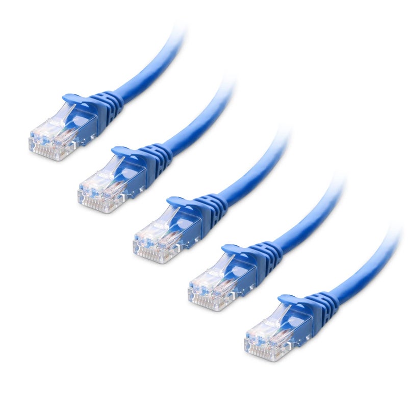 Cable Matters 10Gbps 5Pack Snagless Cat 6 Ethernet Cable 10ft Cat 6 Cable Cat6 Cord Ethernet Cord Blue