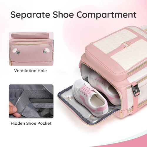 Taygeer Kids Travel Backpack for Airplane, Small Travel Backpack for Girls with Luggage Tags & Water Bottle Pocket, Underseat TSA Approved Airline Personal Item Bag for Women Teens Girls School, Pink - Image 4
