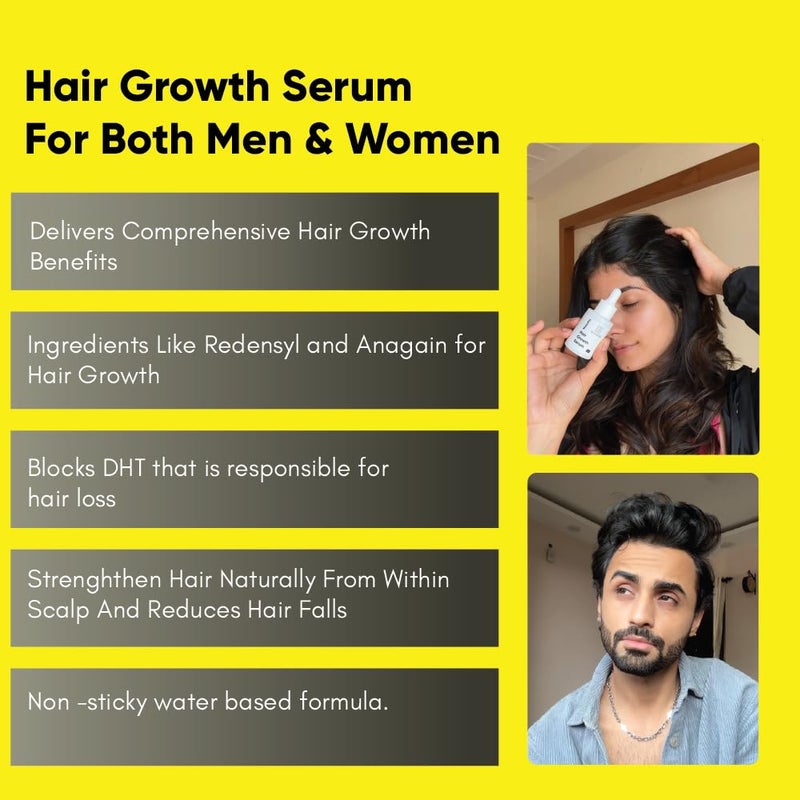 Masofta Hair Growth Serum For Promoting Hair Growth  Controlling Hair Fall  With 3 Redensyl 5 Capixyl 4 Anagain 3 Procapil  3 Baicapil Rosemary  Biotin For Both Men  Women 30ML - Image 3