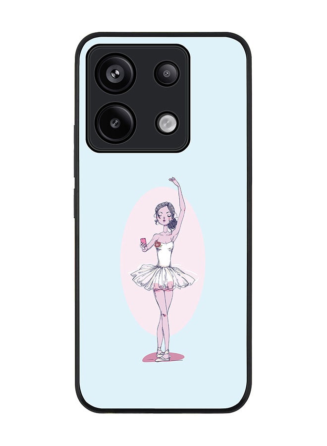 Stylizedd Rugged Black Edge Case for Xiaomi Redmi Note 13 Pro 5G, Slim fit Case Flexible Anti Drop TPU Gel Thin Cover -  Twirling Ballerina - Image 1
