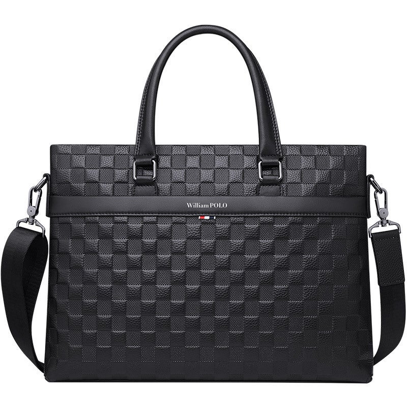 King Paul New Leather Business Handbag Jovan Armani Top Layer Cowhide Business Briefcase Shoulder Bag - Image 2