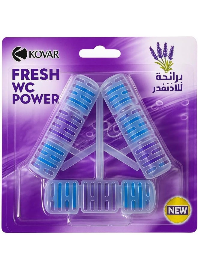kovar منظف مرحاض كوفار فريش WC باور، برائحة نسيم المحيط، انتعاش يدوم 28 يومًا (لافندر) - Image 1
