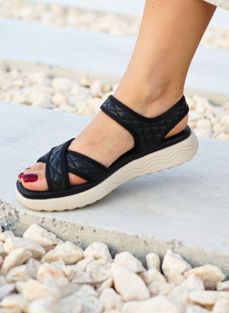 Mon Ami Monami Flat Sandals for Women | Open Toe, Casual Platform Women Shoes for Girls & Ladies | Lightweight Girls Sport Comfy Sandals - Image 3