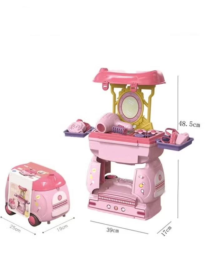 Simulation jewelry toys children's jewelry toy sets, role-playing toys, cartoon car hair dryer hairpin 24-piece toy set with storage function, suitable for boys and girls over 3 years old for role-playing, indoor and outdoor toys, holiday gifts. - Image 2
