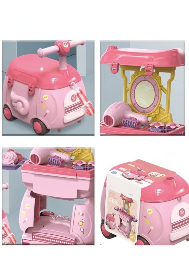 Simulation jewelry toys children's jewelry toy sets, role-playing toys, cartoon car hair dryer hairpin 24-piece toy set with storage function, suitable for boys and girls over 3 years old for role-playing, indoor and outdoor toys, holiday gifts. - Image 3