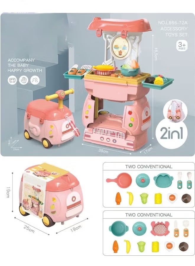 Simulation jewelry toys children's jewelry toy sets, role-playing toys, cartoon car hair dryer hairpin 24-piece toy set with storage function, suitable for boys and girls over 3 years old for role-playing, indoor and outdoor toys, holiday gifts. - Image 5