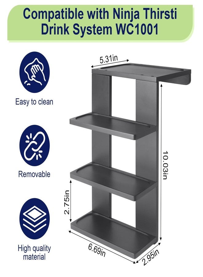 JAYOBGO Flavor Pod Holder for Ninja Thirsti WC1001 Soda Maker, 12-Pod Capacity Wooden Organizer Rack, Countertop Storage Station & Custom Accessory for Thirsti Drink System (Holder Only) - Image 2