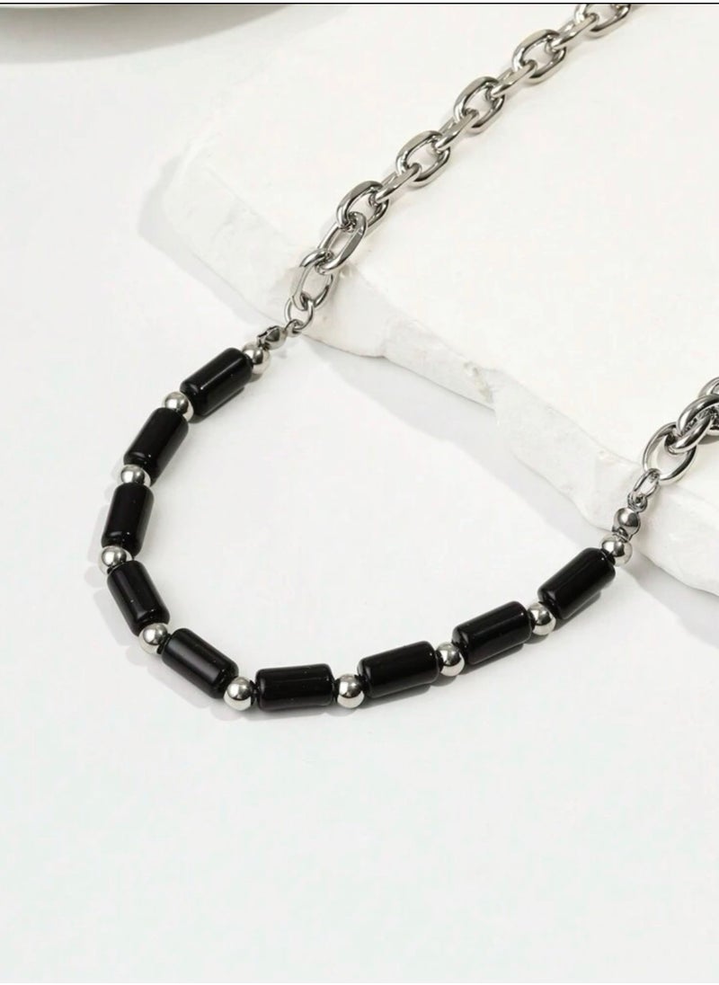 JewelryEveryday High Quality Silver Stainless Steel Necklace For Men Size 50 + 10 cm  - Image 1