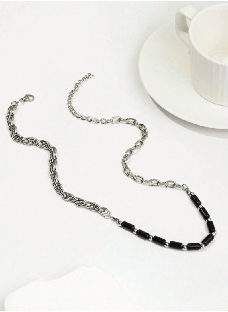 JewelryEveryday High Quality Silver Stainless Steel Necklace For Men Size 50 + 10 cm  - Image 2