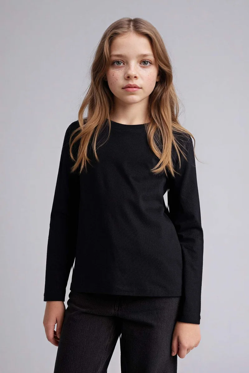 ديفاكتو Girl Regular Fit Long Sleeve T-Shirt