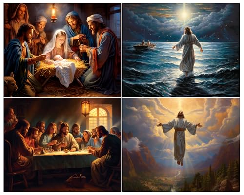Steadfast Selections 500 pc 4in1 Christian Puzzles for Adults Nativity Bible Religious Puzzles for Adults Religious Jigsaw Puzzles - Image 1