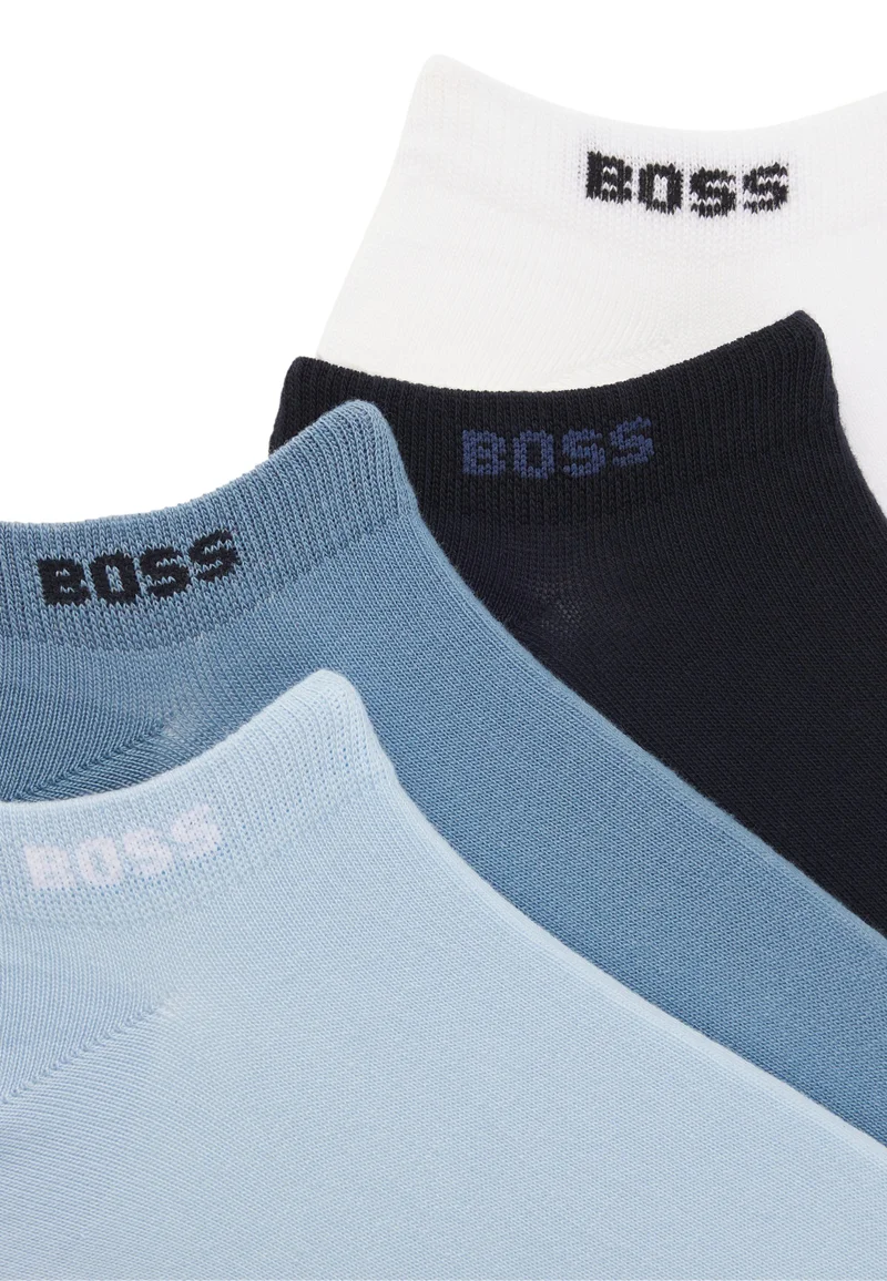 بوس Five-pack of cotton-blend ankle socks with branding