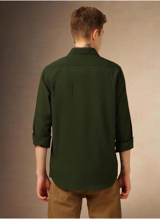 Dennis Lingo Plain Long Sleeve Button Down Shirt by Styli  - Image 3