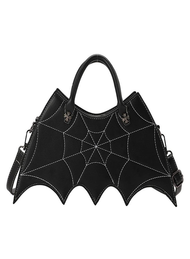KUANG! Women Bat Wing Shoulder Bag Fashion Halloween Spider Web Tote Purse Crossbody Handbags Purse for Girls - Image 1
