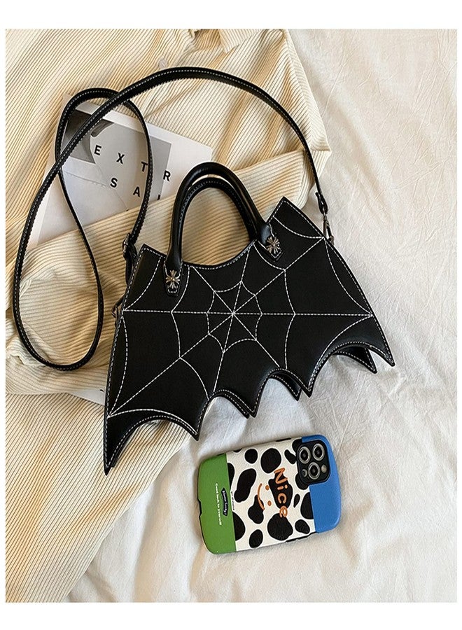 KUANG! Women Bat Wing Shoulder Bag Fashion Halloween Spider Web Tote Purse Crossbody Handbags Purse for Girls - Image 2