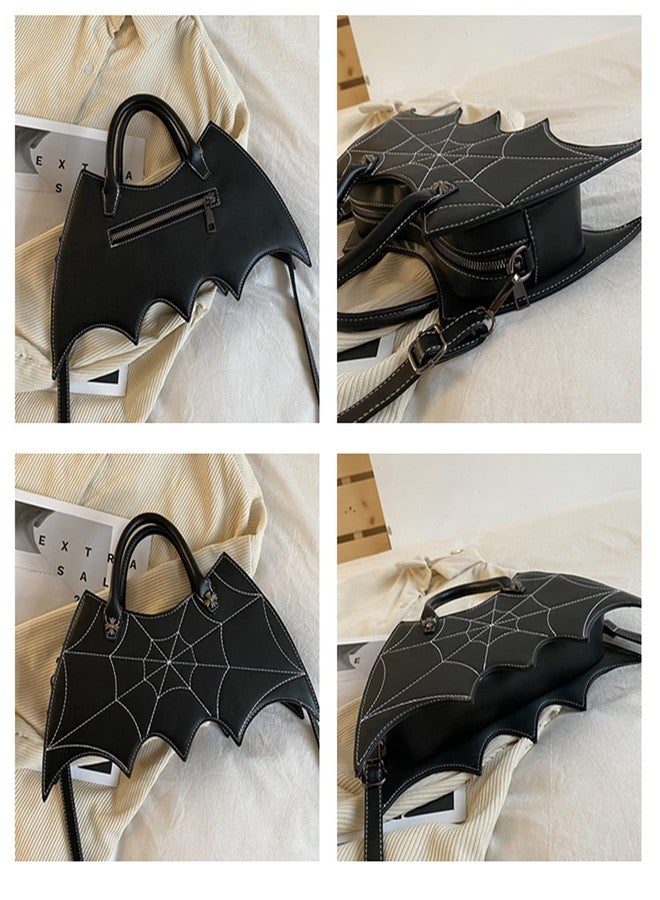 KUANG! Women Bat Wing Shoulder Bag Fashion Halloween Spider Web Tote Purse Crossbody Handbags Purse for Girls - Image 3