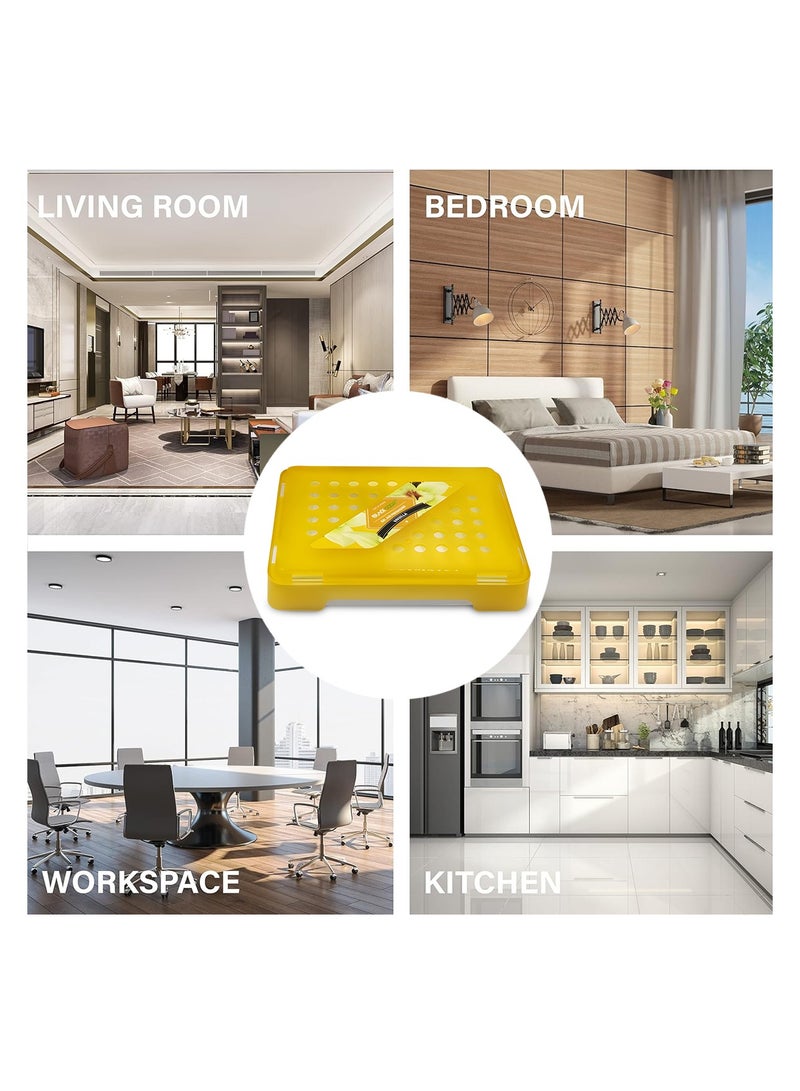 yellow plastic organizer/holder/tray with perforations  230G for Car & Home, Long-Lasting, Eco-Friendly, Non-Toxic, Odor Eliminator for Bedroom, Office, Kitchen, and Vehicle, No Gas, Works in All Seasons - Image 5