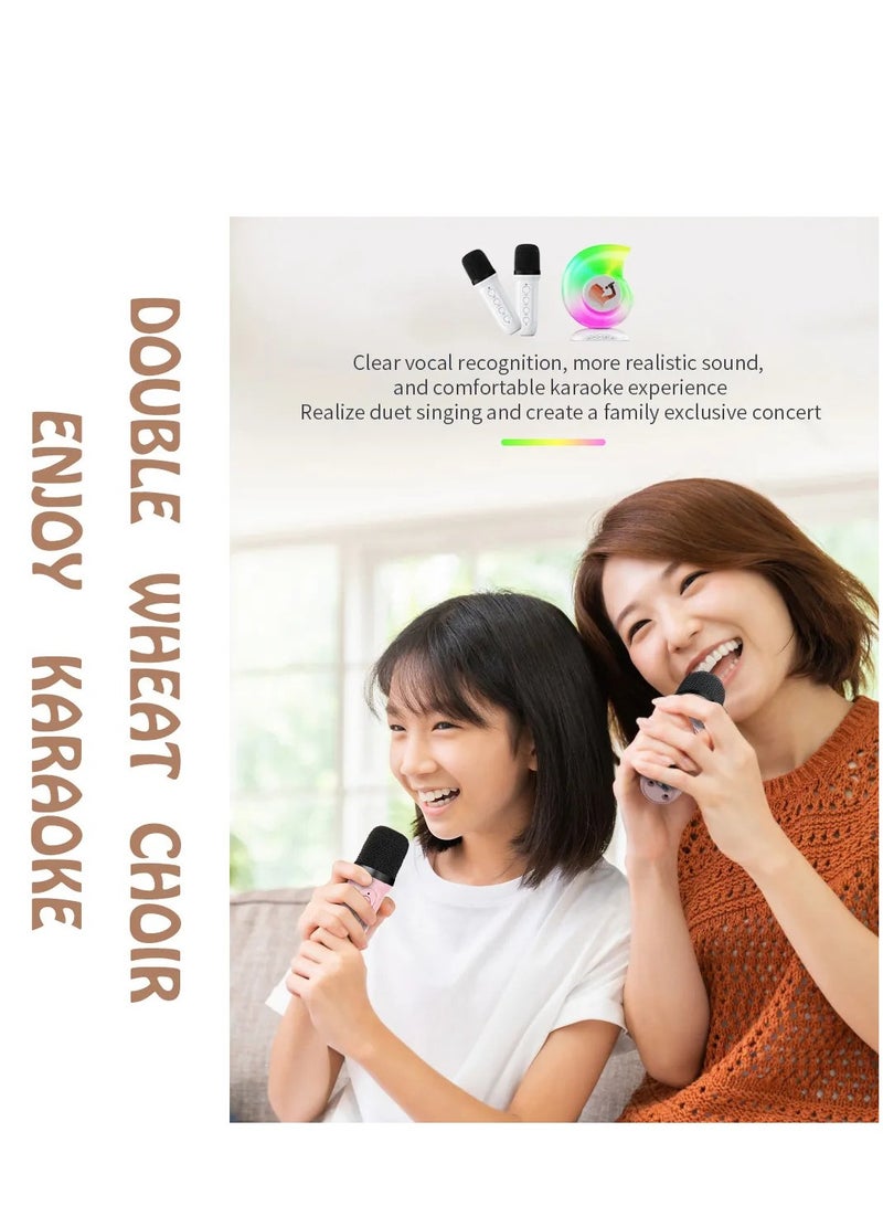 Wireless Microphone karaoke machine portable singing party speaker system Colorful Music Bluetooth Speaker Subwoofer Song All-in-One Machine audio 1800 mah battery - Image 3