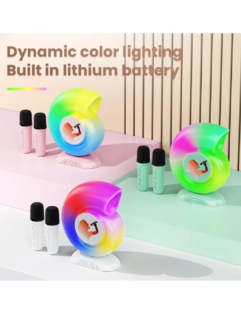 Wireless Microphone karaoke machine portable singing party speaker system Colorful Music Bluetooth Speaker Subwoofer Song All-in-One Machine audio 1800 mah battery - Image 2