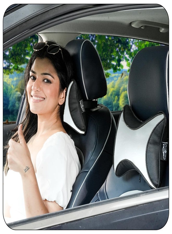 CONTINENTAL “Butterfly Car Neck Rest Pillow” - Built with Soft Cotton Poly Fibre and Premium Fabric,Car Seat Neck Rest Cushions for Comfortable Rides (Pack of 2). - Image 1