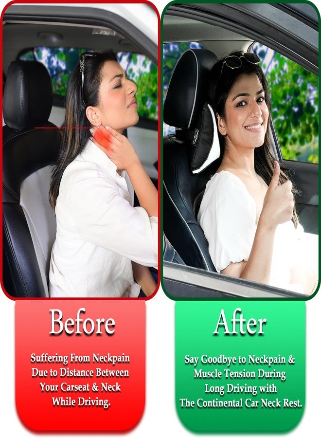 CONTINENTAL “Butterfly Car Neck Rest Pillow” - Built with Soft Cotton Poly Fibre and Premium Fabric,Car Seat Neck Rest Cushions for Comfortable Rides (Pack of 2). - Image 2
