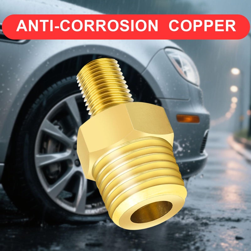 Godeson 1/4 NPT to Schrader Valve Adapter (Pack of 2) for Portable Air Compressor/Pump - Image 5