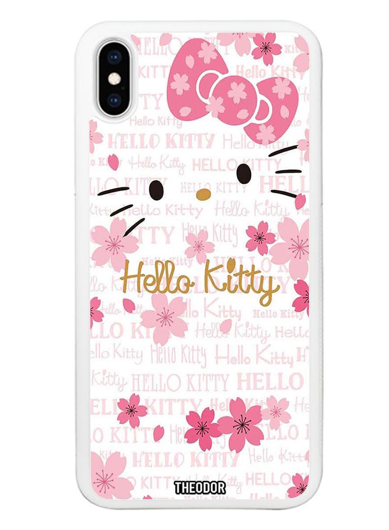Theodor غطاء حماية لجهاز آبل آيفون X/XS هالو كيتي (حافة بيضاء) - Image 1