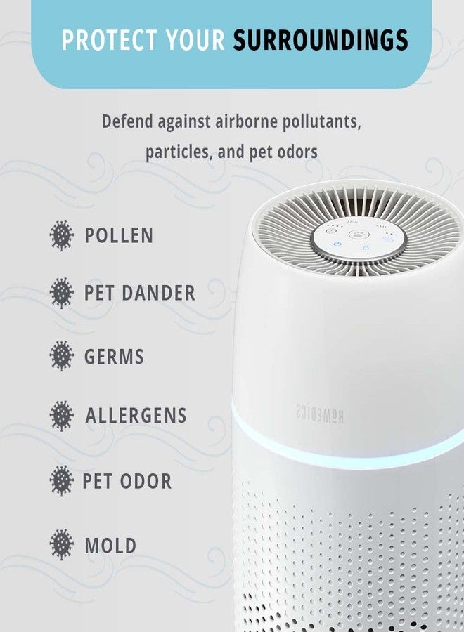 هوميديكس فلتر بديل لجهاز تنقية الهواء من نوع HEPA من Homedics TotalClean PetPlus، متوافق مع أجهزة تنقية الهواء من نوع Homedics AP-PET35 PetPlus، يلتقط الجزيئات المجهرية المحمولة جواً. - Image 3