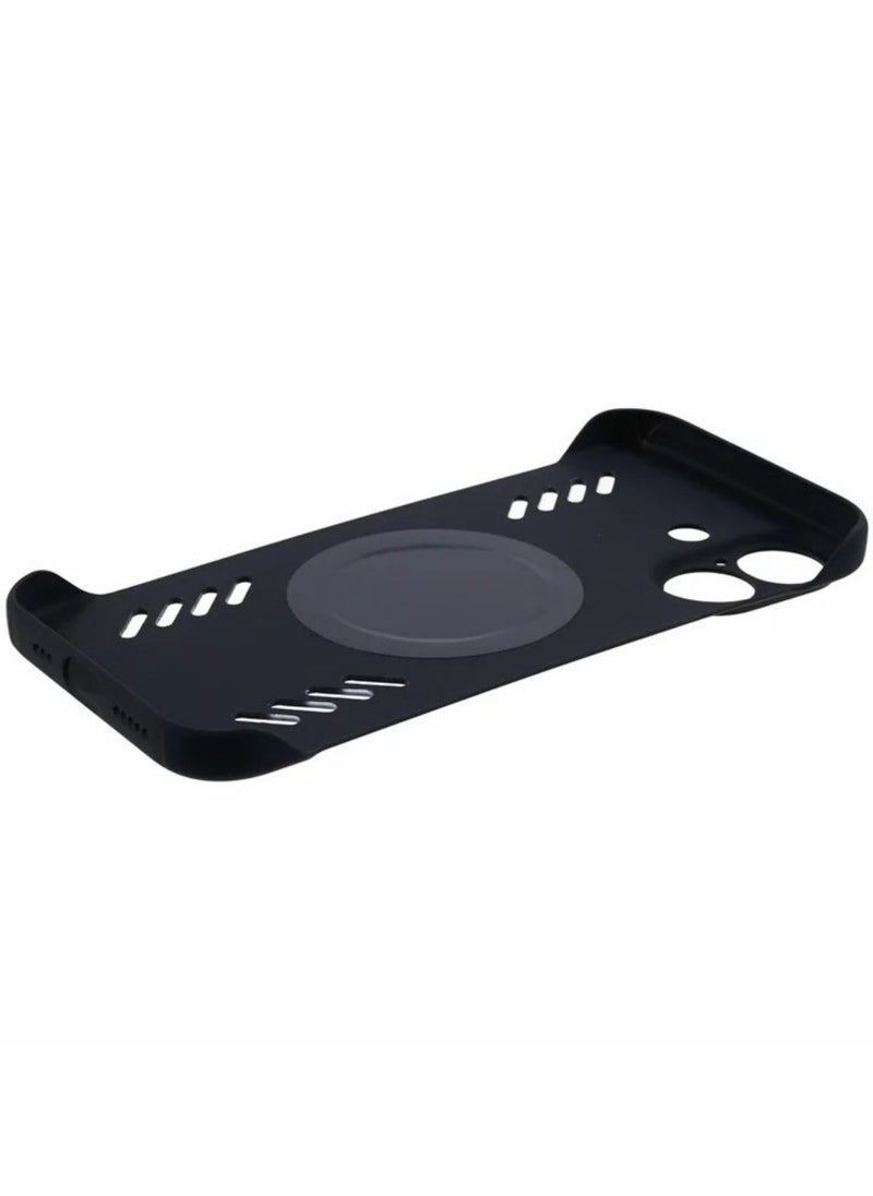 ICARLUS For iPhone 16 Case Hard PC Frameless Heat Dissipation Phone Cover - Black  - Image 4