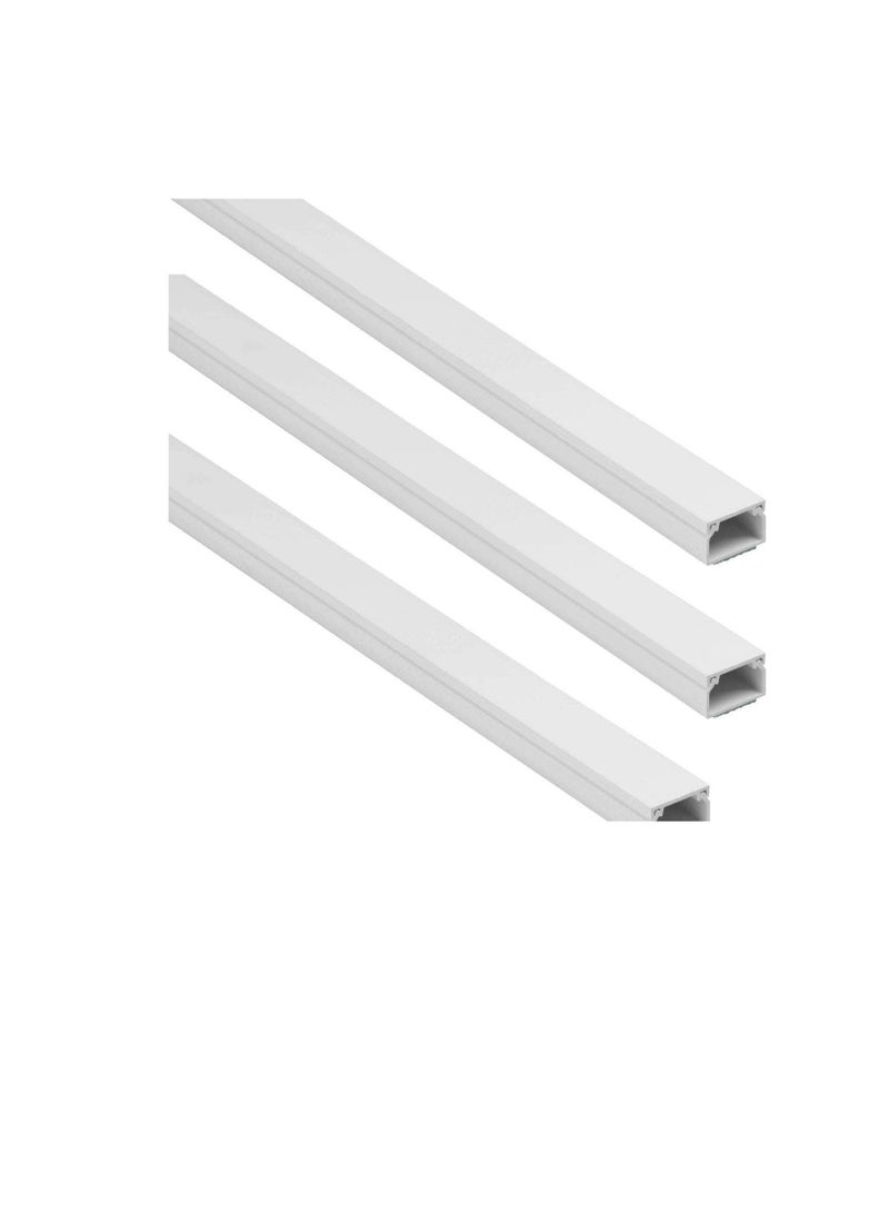 60cm Square Cable Box Self Adhesive PVC Trunking White Red Sticker Wall Cord Cover Cable Concealer On-Wall Wire Cover Paintable Cable Management Raceway to Hide Wires  - Image 2