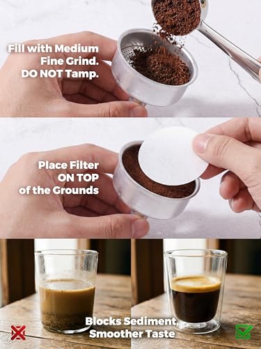AGOGO Milano Moka Pot Stovetop Espresso Maker with 100 Paper Filters for Sediment-Free Coffee, Classic Italian Greca with Wood-Grain Handle,Cleaning Brush & Towel 6 Cup (10oz / 300ml) Lake Blue - Image 3